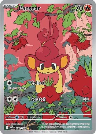 Pansear - 099/086 (99) - [SV: White Flare] Holofoil Pokemon Single Pokémon