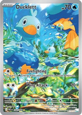 Ducklett - 109/086 (109) - [SV: White Flare] Holofoil Pokemon Single Pokémon