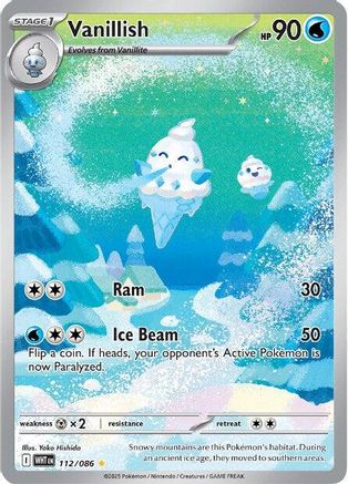 Vanillish - 112/086 (112) - [SV: White Flare] Holofoil Pokemon Single Pokémon