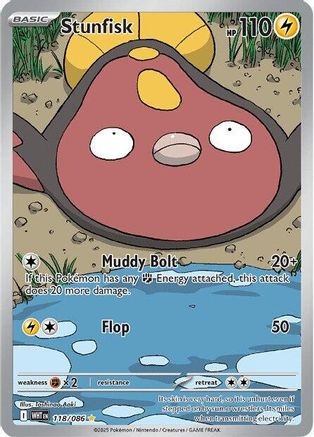 Stunfisk - 118/086 (118) - [SV: White Flare] Holofoil Pokemon Single Pokémon