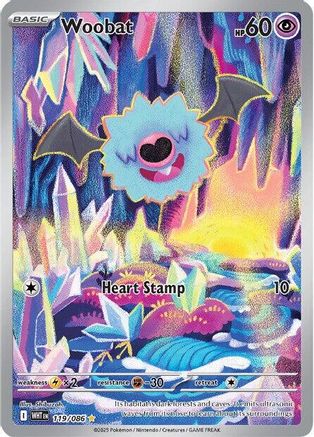 Woobat - 119/086 (119) - [SV: White Flare] Holofoil Pokemon Single Pokémon