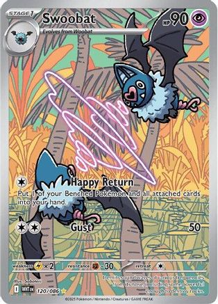 Swoobat - 120/086 Holofoil [SV: White Flare] Pokemon Single Pokémon