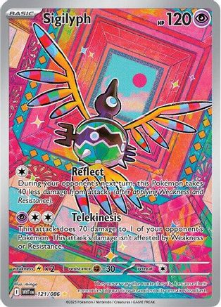 Sigilyph - 121/086 (121) - [SV: White Flare] Holofoil Pokemon Single Pokémon