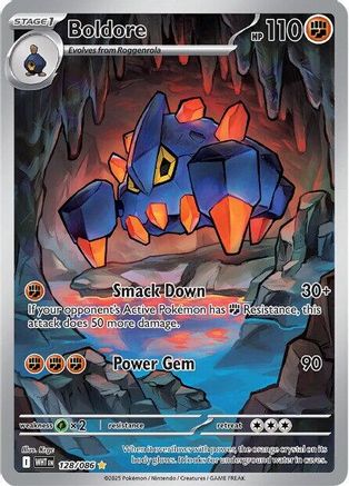 Boldore - 128/086 (128) - [SV: White Flare] Holofoil Pokemon Single Pokémon