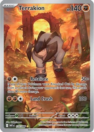 Terrakion - 135/086 (135) - [SV: White Flare] Holofoil Pokemon Single Pokémon
