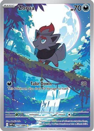 Zorua - 142/086 Holofoil [SV: White Flare] Pokemon Single Pokémon
