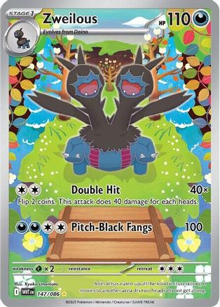 Zweilous - 147/086 (147) - [SV: White Flare] Holofoil Pokemon Single Pokémon