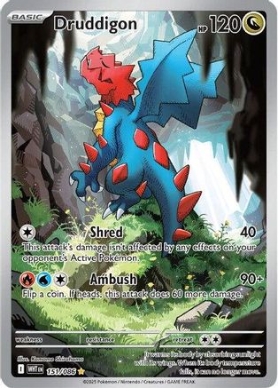 Druddigon - 151/086 (151) - [SV: White Flare] Holofoil Pokemon Single Pokémon