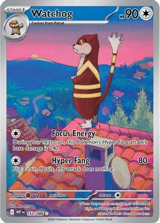 Watchog - 153/086 (153) - [SV: White Flare] Holofoil Pokemon Single Pokémon