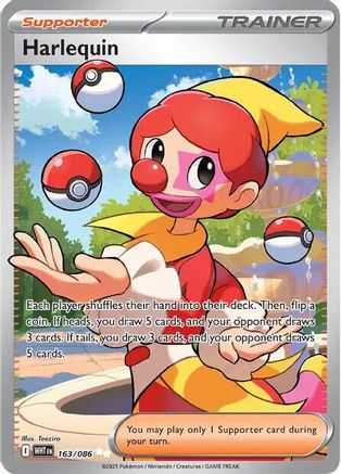 Harlequin - 163/086 (163) - [SV: White Flare] Holofoil Pokemon Single Pokémon