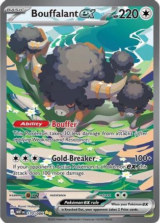 Bouffalant ex - 170/086 (170) - [SV: White Flare] Holofoil Pokemon Single Pokémon