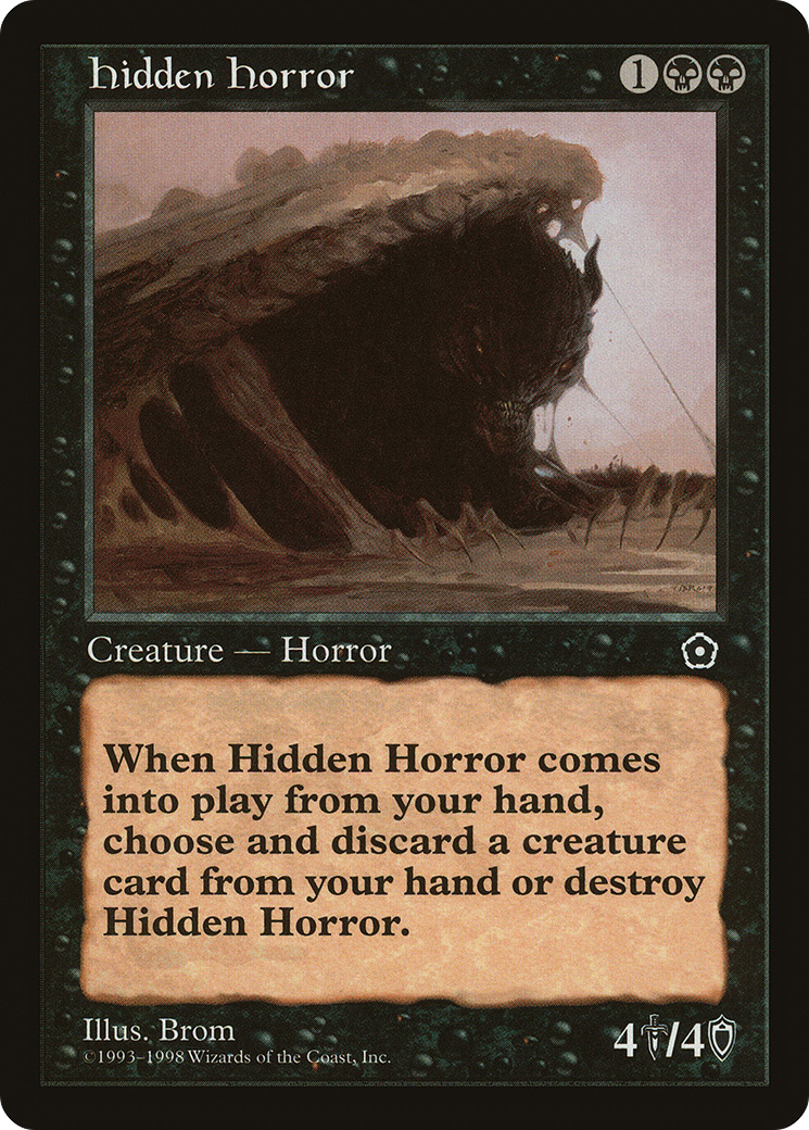Hidden Horror (P02-075) [Misc] Portal Second Age MTG Single Wizards of the Coast
