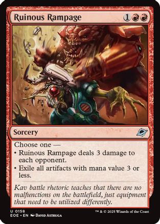 Ruinous Rampage (EOE-158) [Edge of Eternities] Foil MTG Single Wizards of the Coast