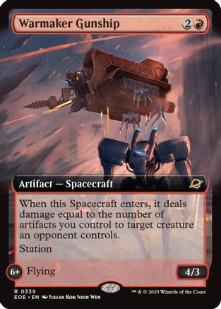 Warmaker Gunship (Extended Art) (EOE-339) [Edge of Eternities] MTG Single Wizards of the Coast