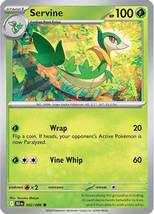 Servine (2) Reverse Holofoil [SV: Black Bolt] Pokemon Single Pokémon