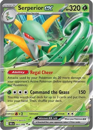 Serperior ex (3) Holofoil [SV: Black Bolt] Pokemon Single Pokémon