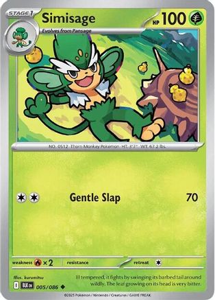 Simisage (5) [SV: Black Bolt] Pokemon Single Pokémon