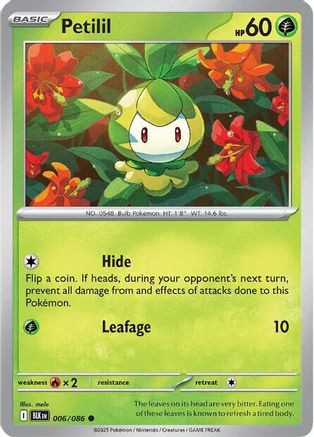 Petilil (6) [SV Black Bolt] Pokemon Single Pokémon