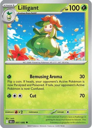 Lilligant (7) Reverse Holofoil [SV: Black Bolt] Pokemon Single Pokémon