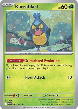 Karrablast (9) Reverse Holofoil [SV: Black Bolt] Pokemon Single Pokémon