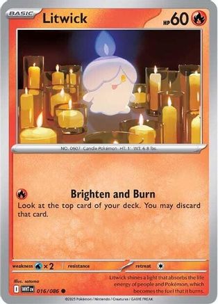 Litwick (16) - [SV: White Flare] Reverse Holofoil Pokemon Single Pokémon