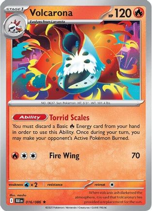 Volcarona (16) Holofoil [SV: Black Bolt] Pokemon Single Pokémon