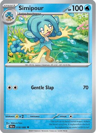 Simipour (18) [SV: Black Bolt] Pokemon Single Pokémon