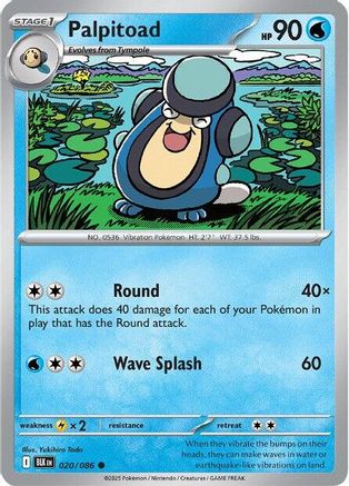 Palpitoad (20) Reverse Holofoil [SV: Black Bolt] Pokemon Single Pokémon