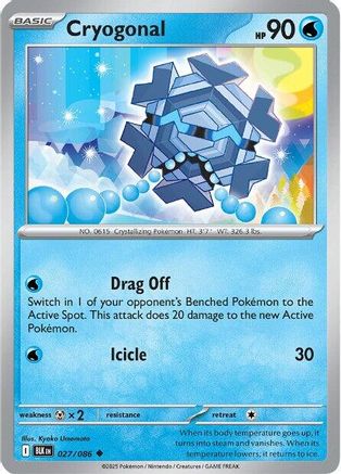 Cryogonal (27) Reverse Holofoil [SV: Black Bolt] Pokemon Single Pokémon
