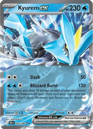 Kyurem ex (28) Holofoil [SV: Black Bolt] Pokemon Single Pokémon