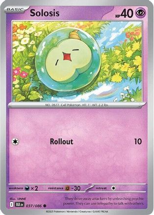 Solosis (37) Reverse Holofoil [SV: Black Bolt] Pokemon Single Pokémon