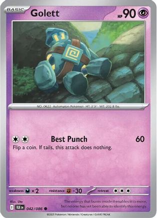 Golett (42) [SV: Black Bolt] Pokemon Single Pokémon