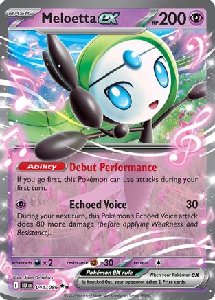 Meloetta ex (44) Holofoil [SV: Black Bolt] Pokemon Single Pokémon
