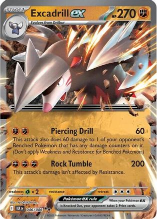 Excadrill ex (46) Holofoil [SV: Black Bolt] Pokemon Single Pokémon