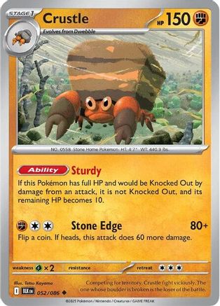 Crustle (52) [SV: Black Bolt] Pokemon Single Pokémon