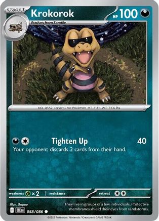 Krokorok (58) [SV: Black Bolt] Pokemon Single Pokémon