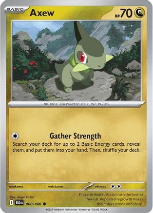 Axew (68) Reverse Holofoil [SV: Black Bolt] Pokemon Single Pokémon
