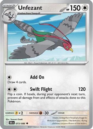 Unfezant (73) [SV: Black Bolt] Pokemon Single Pokémon