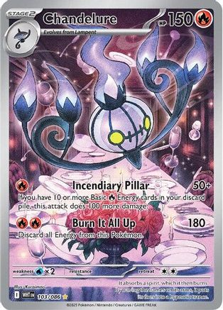 Chandelure - 103/086 (103) - [SV: White Flare] Holofoil Pokemon Single Pokémon