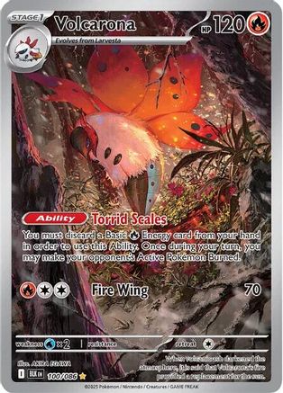 Volcarona - 100/086 Holofoil [SV: Black Bolt] Pokemon Single Pokémon