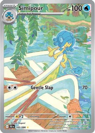 Simipour - 102/086 Holofoil [SV: Black Bolt] Pokemon Single Pokémon