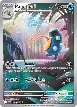 Palpitoad - 104/086 Holofoil [SV: Black Bolt] Pokemon Single Pokémon