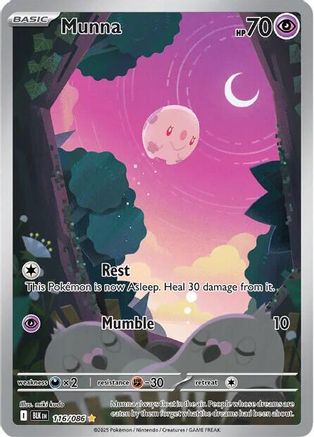 Munna - 116/086 Holofoil [SV: Black Bolt] Pokemon Single Pokémon