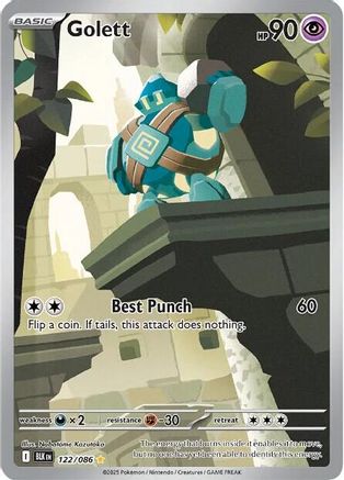 Golett - 122/086 Holofoil [SV: Black Bolt] Pokemon Single Pokémon