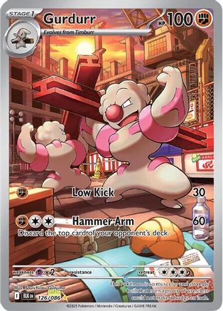Gurdurr - 126/086 Holofoil [SV: Black Bolt] Pokemon Single Pokémon