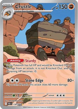 Crustle - 130/086 Holofoil [SV: Black Bolt] Pokemon Single Pokémon