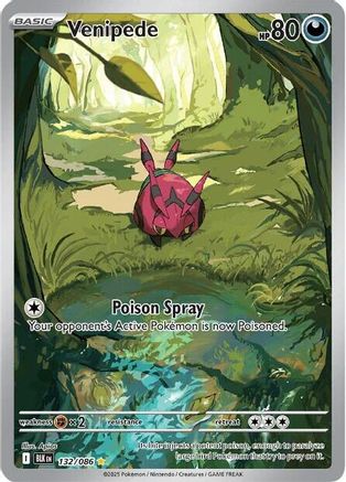 Venipede - 132/086 Holofoil [SV: Black Bolt] Pokemon Single Pokémon