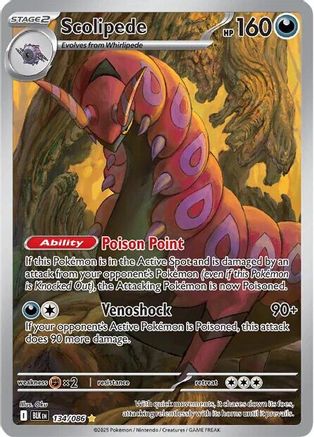 Scolipede - 134/086 Holofoil [SV: Black Bolt] Pokemon Single Pokémon