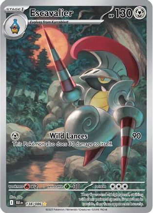 Escavalier - 138/086 Holofoil [SV: Black Bolt] Pokemon Single Pokémon