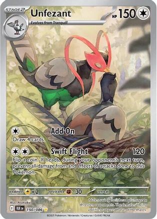 Unfezant - 150/086 Holofoil [SV: Black Bolt] Pokemon Single Pokémon